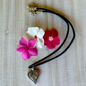 Brighton Braided Cord Ophelia Heart Pendant Necklace